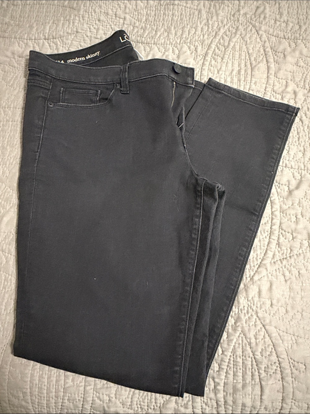Ann Taylor/Loft modern skinny black jeans size 32/14